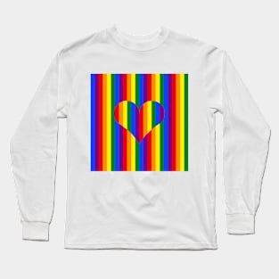 LGBT Striped Heart Long Sleeve T-Shirt